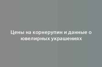 Цены на корнерупин и данные о ювелирных украшениях