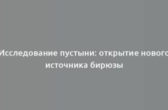 Исследование пустыни: открытие нового источника бирюзы